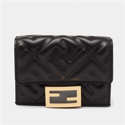 fendi wallet black|Fendi wallet for women.